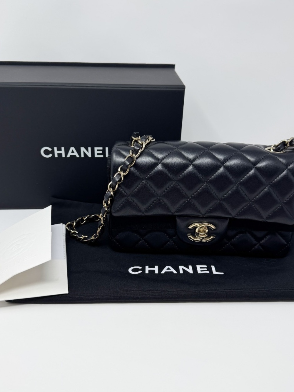 Chanel Lambskin Mini Rectangular Classic Flap Black - Picture 2 of 12